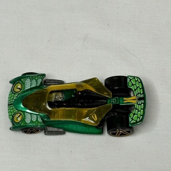 2001 Hot Wheels OPEN ROAD-STER Die Cast Car - Snake Design Green - Picture 3 of 6
